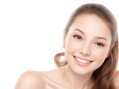 portrait of a woman soft skin for cosmetics