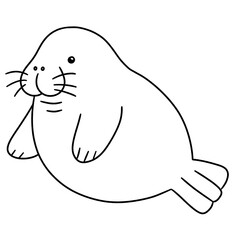 Dugong coloring line