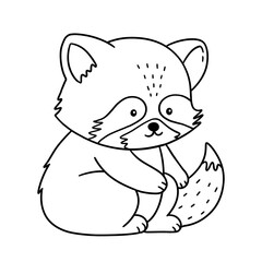 red panda coloring line