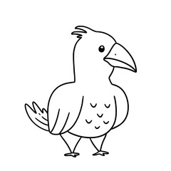 bird coloring line