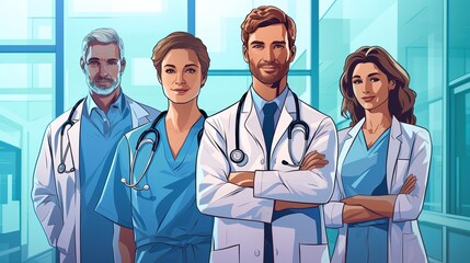 National Doctor's day,Healthcare people group, Generative ai.