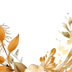 White gold wedding invitation template with leaves, glitter, frame, and border. Floral decoration vector for save the date, greeting, thank you, rsvp, etc