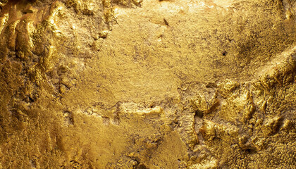 Gold grunge background. Gold stone background with copy space. Gold with rock texture.