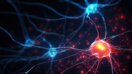 Naklejka na ściany i meble Neuron Synapse Brain 