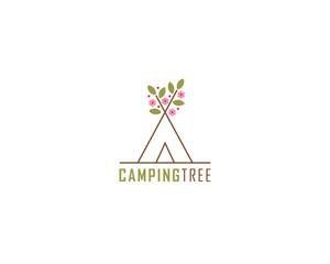 Camping Tree Logo Design © IMAGEMO