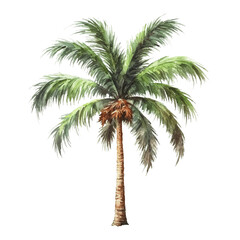 Obraz premium palm watercolor illustration, generative AI