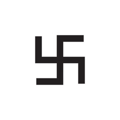 Swastika vector icon on a white background