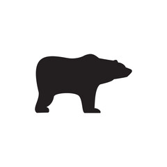 Fototapeta premium Bear vector icon on a white background