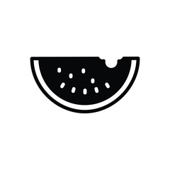 Watermelon icon vector stock illustration.