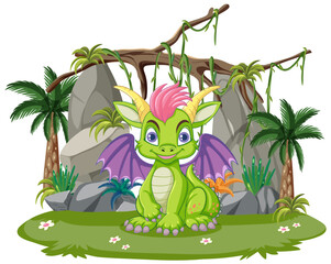 Cute Dragon in the Forest