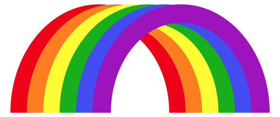 Fototapeta premium Rainbow arch logo. Creative inspiration color icon