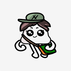 Sticker pack of funny cartoon characters. Vector illustration of comic  of comic elements in trendy retro cartoon style.