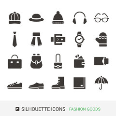 商品アイコン　ファッショングッズ　シルエットアイコン