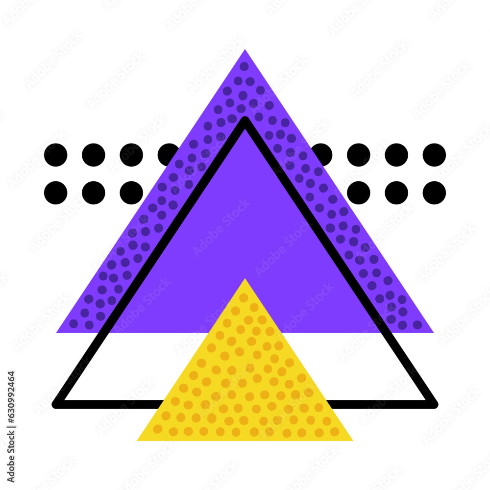 Poster geometric element and shape for creative design vector composition