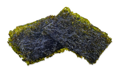 Fried seaweed isolated on white background © Kanokkarn