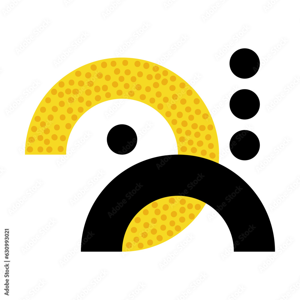 Aufkleber geometric element and shape for creative design vector composition