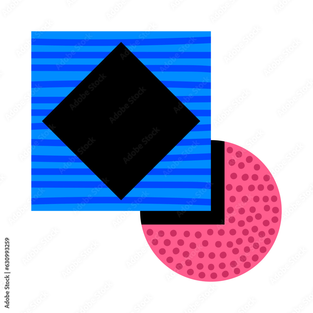 Aufkleber geometric element and shape for creative design vector composition