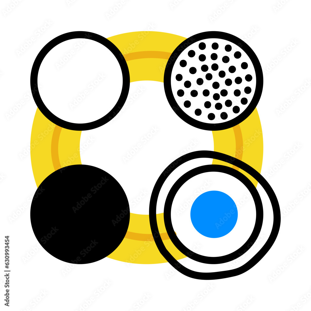Poster geometric element and shape for creative design vector composition