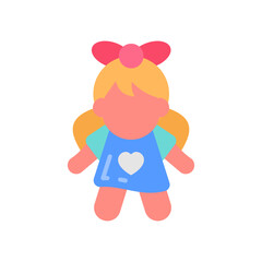 Doll icon in vector. Illustration