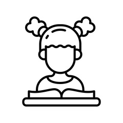 Reading icon in vector. Illustration