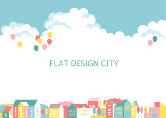 Illustration vectorielle dans un style plat géométrique minimal simple paysage