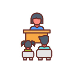 Meeting icon in vector. Illustration