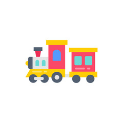Train toy icon in vector. Illustration