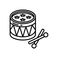 Drum icon in vector. Illustration