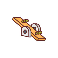 Seesaw icon in vector. Illustration