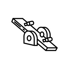 Seesaw icon in vector. Illustration