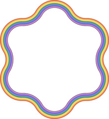 Hexagram frame Rainbow frame spectrum colorful color gradient photo frame borders vector background element decoration creative design ornamental borders isolated celebration