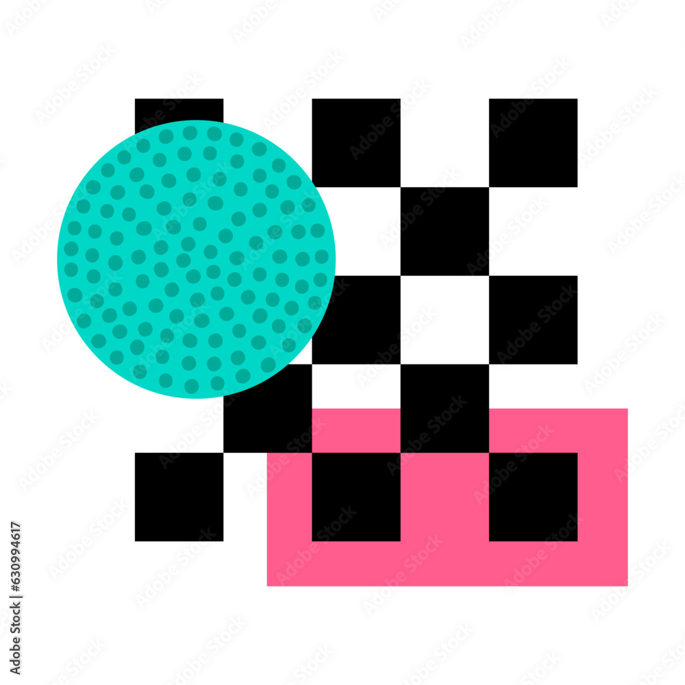 Aufkleber geometric element and shape for creative design vector composition