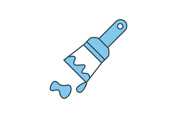 Paint Drips icon. icon related to painting. flat line icon style. Simple vector design editable