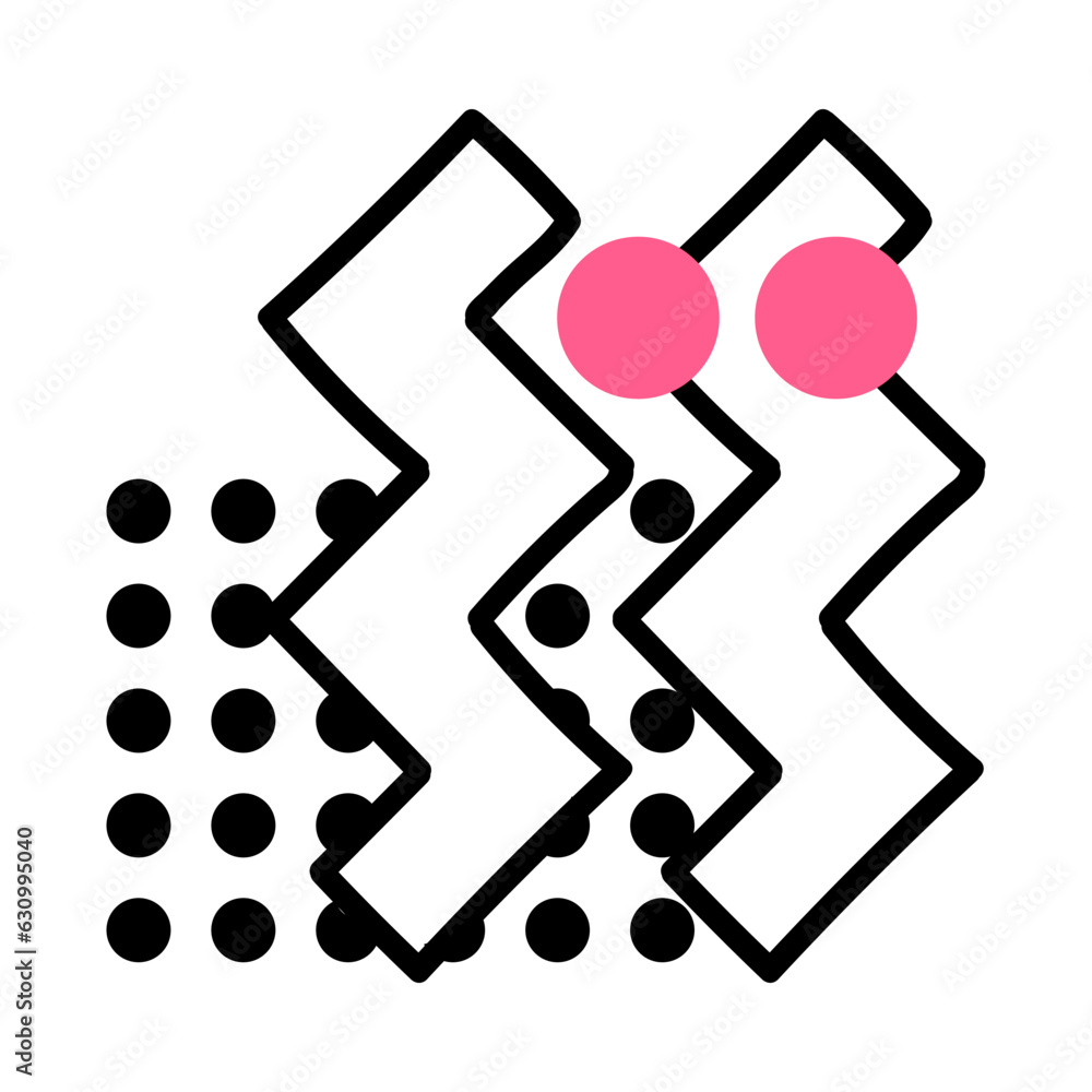 Aufkleber geometric element and shape for creative design vector composition