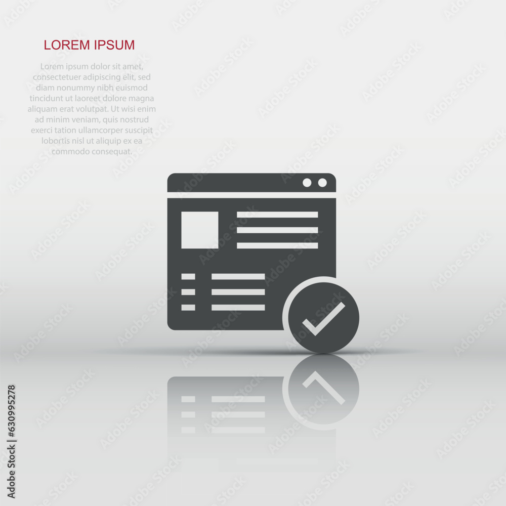 Poster to do list icon in flat style. document checklist vector illustration on white isolated background. 