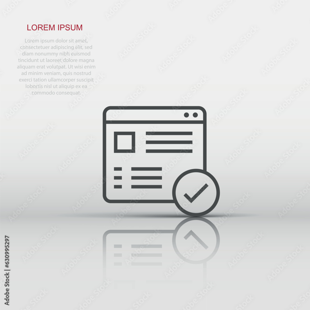 Poster to do list icon in flat style. document checklist vector illustration on white isolated background. 