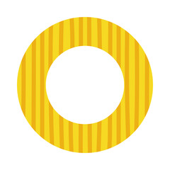 Yellow Ring Geometric Element and Shape for Creative Design Vector Illustration