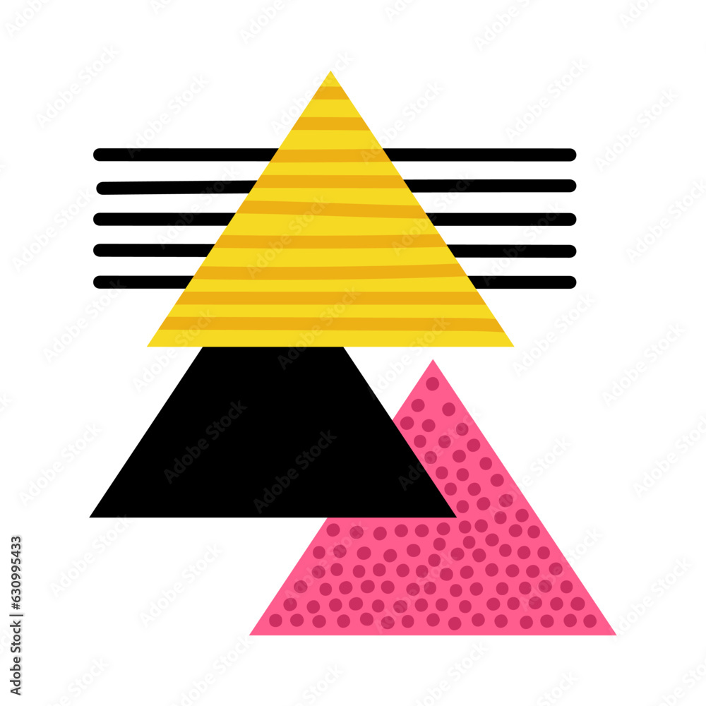 Aufkleber geometric element and shape for creative design vector composition