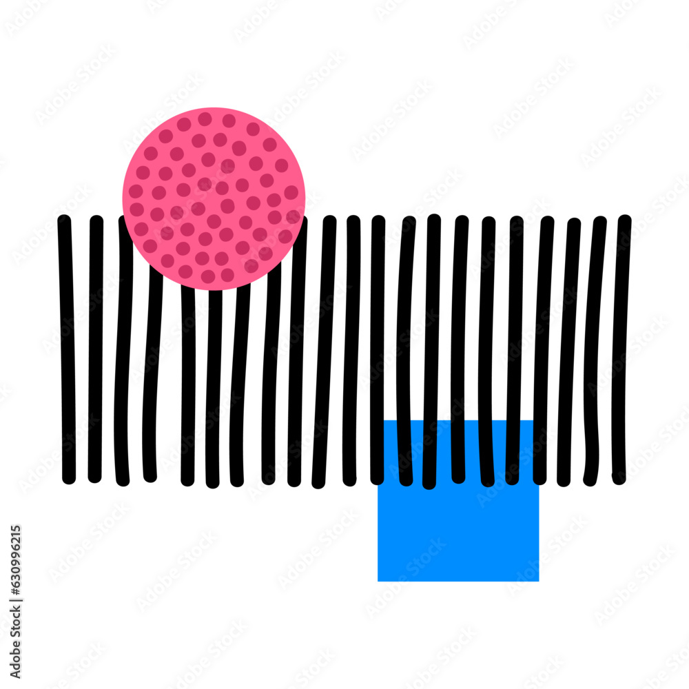 Aufkleber geometric element and shape for creative design vector composition