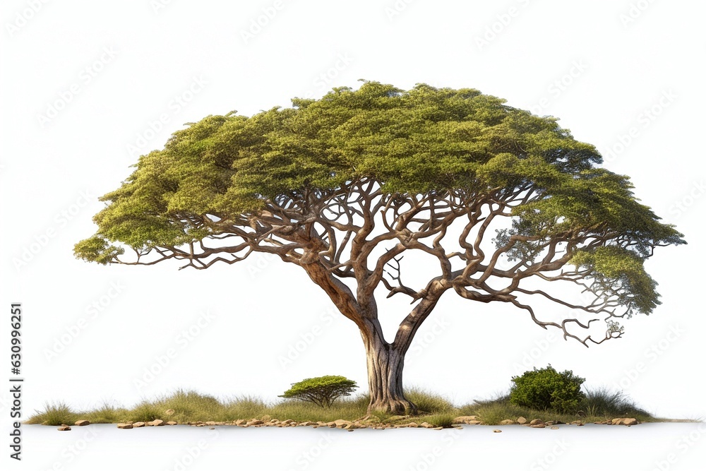 Poster tree isolated on white background.