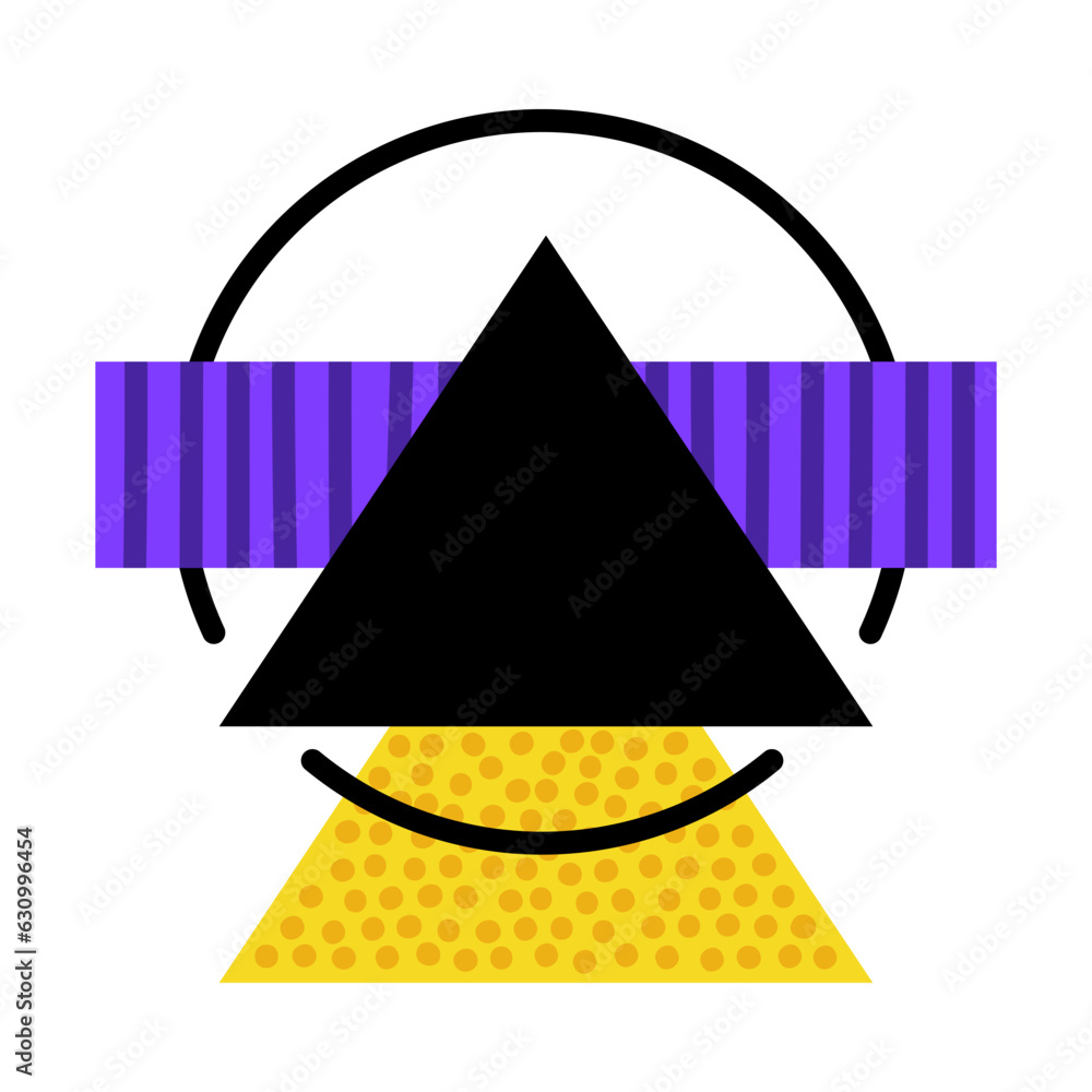 Poster geometric element and shape for creative design vector composition