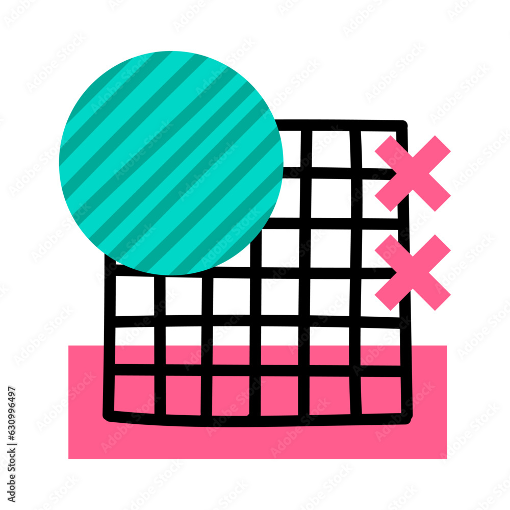Poster geometric element and shape for creative design vector composition
