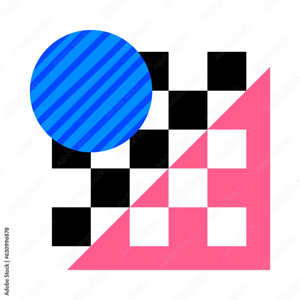Aufkleber geometric element and shape for creative design vector composition