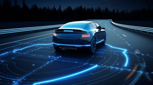 Car with adaptive cruise control radar generative ai