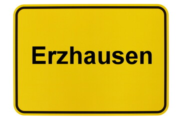 Illustration eines Ortsschildes der Gemeinde Erzhausen in Hessen
