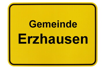 Illustration eines Ortsschildes der Gemeinde Erzhausen in Hessen
