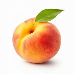 Peach Isolated On White Background