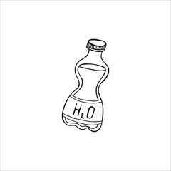 bottle doodle icon vector