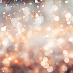 Blurred lights and bokeh effect, abstract white background, wallpaper