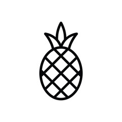 Pineapple icon vector stock illustration.